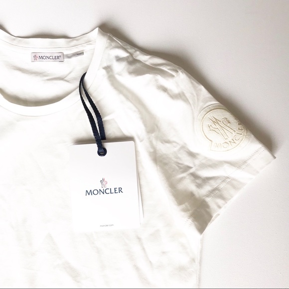Moncler Tops - NWT Moncler Girocollo T-Shirt White Patch Small